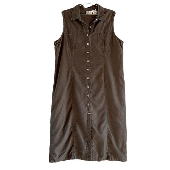 VTG Bill Blass Jeans Woman Sleeveless Linen Blend Long Sheath Dress || SZ 2X - Picture 1 of 10